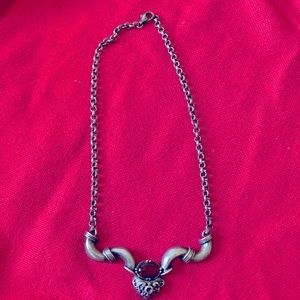 .925 silver red onyx necklace